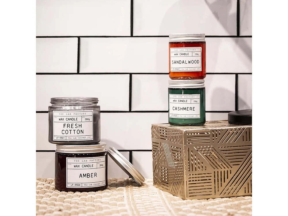 Bougies parfumées en pot Lab 8 cm (Lot de 4)