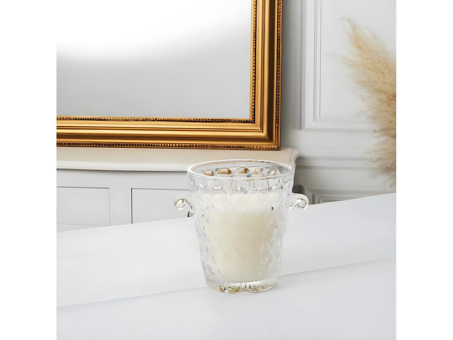 Bougie Parfumée Déco "Seau Ciselé" 700g Figue