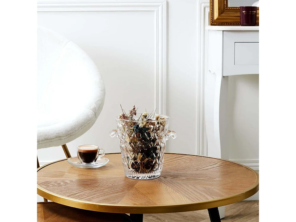 Bougie Parfumée Déco "Seau Ciselé" 700g Figue