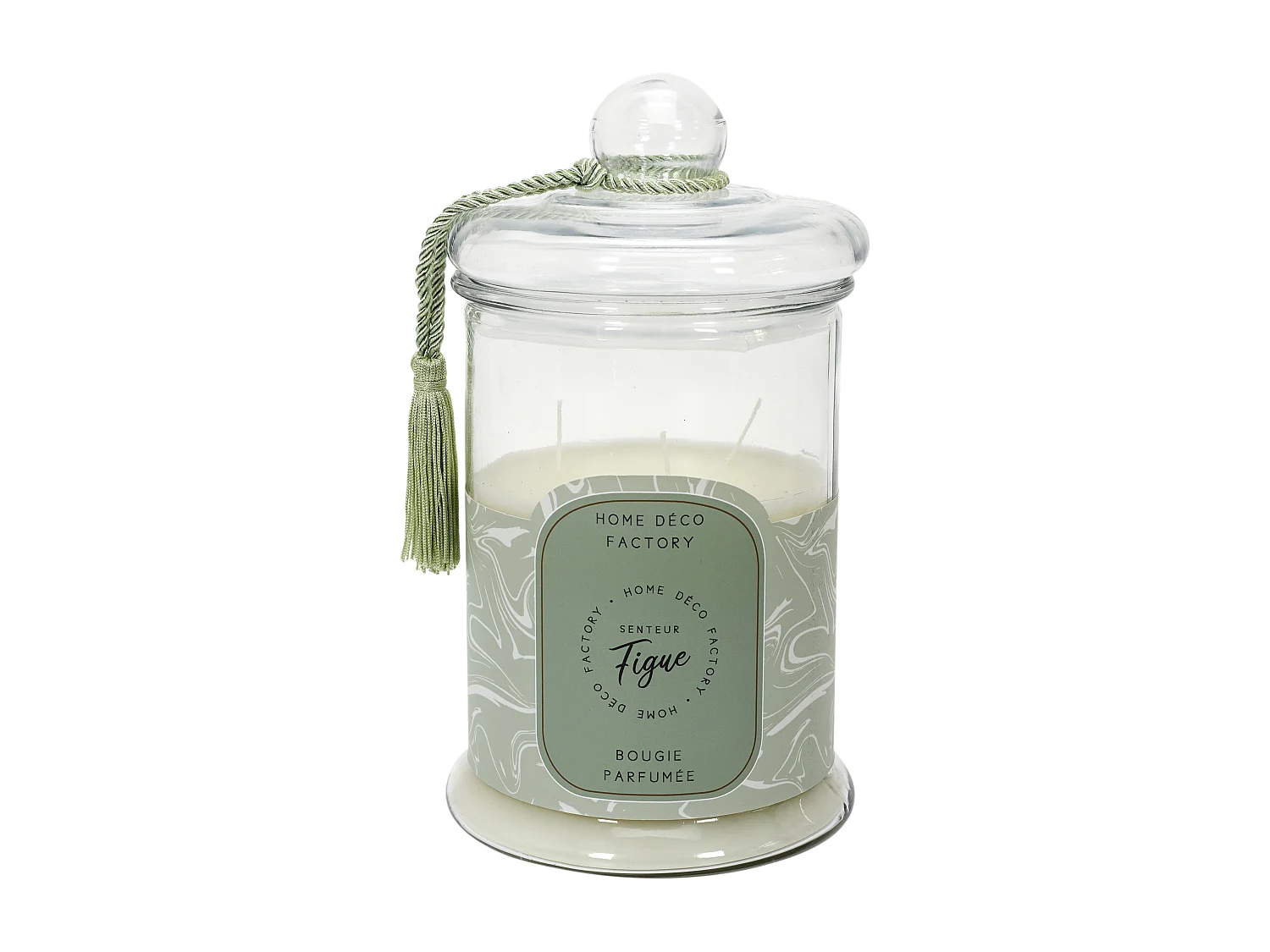 Bougie Parfumee Bonbonniere Verte H29cm Vert