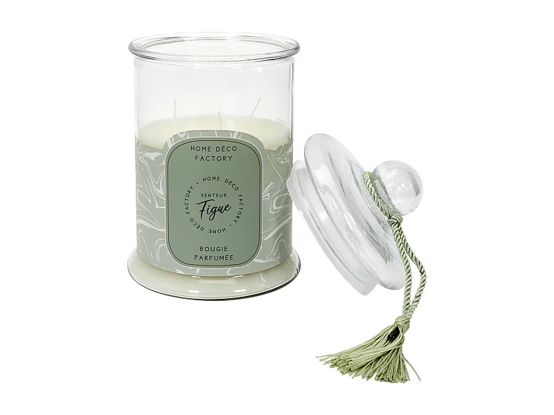 Bougie Parfumee Bonbonniere Verte H29cm Vert