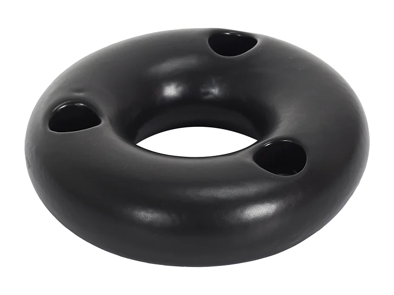 Support 3 Bougies Noir Noir