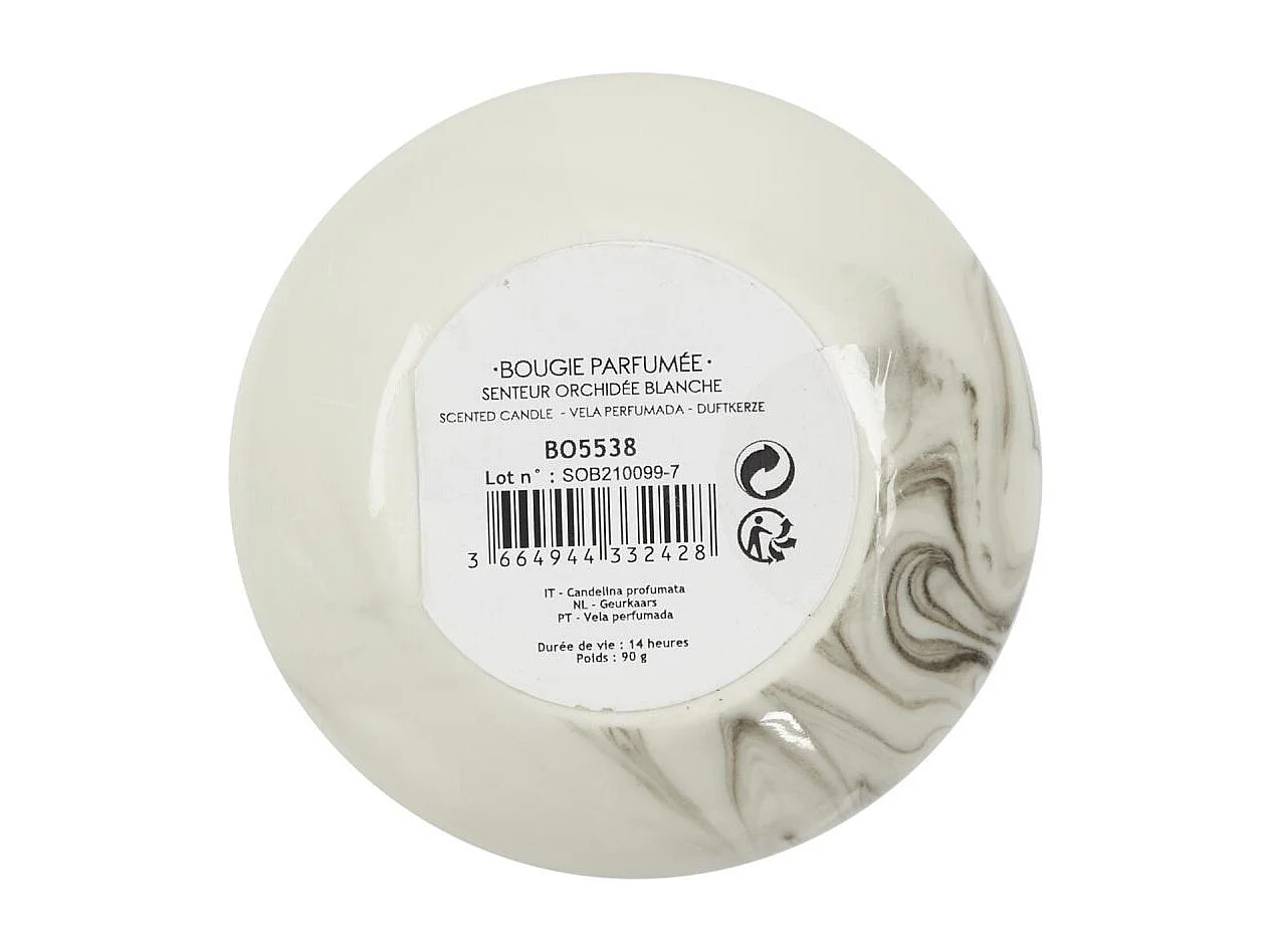 Bougie parfumée en pot Marble 6.5 cm (Lot de 2) 6,5 x 8,5 cm