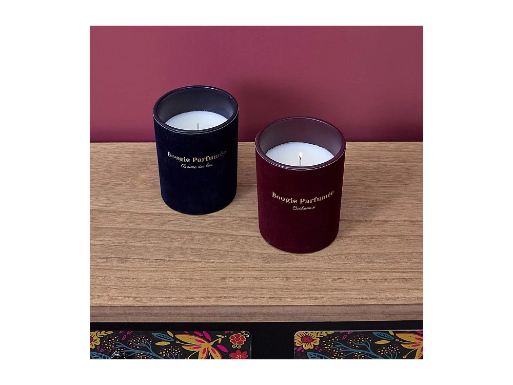 Vela perfumada 10 x 12,5 cm Terciopelo (Juego de 2)