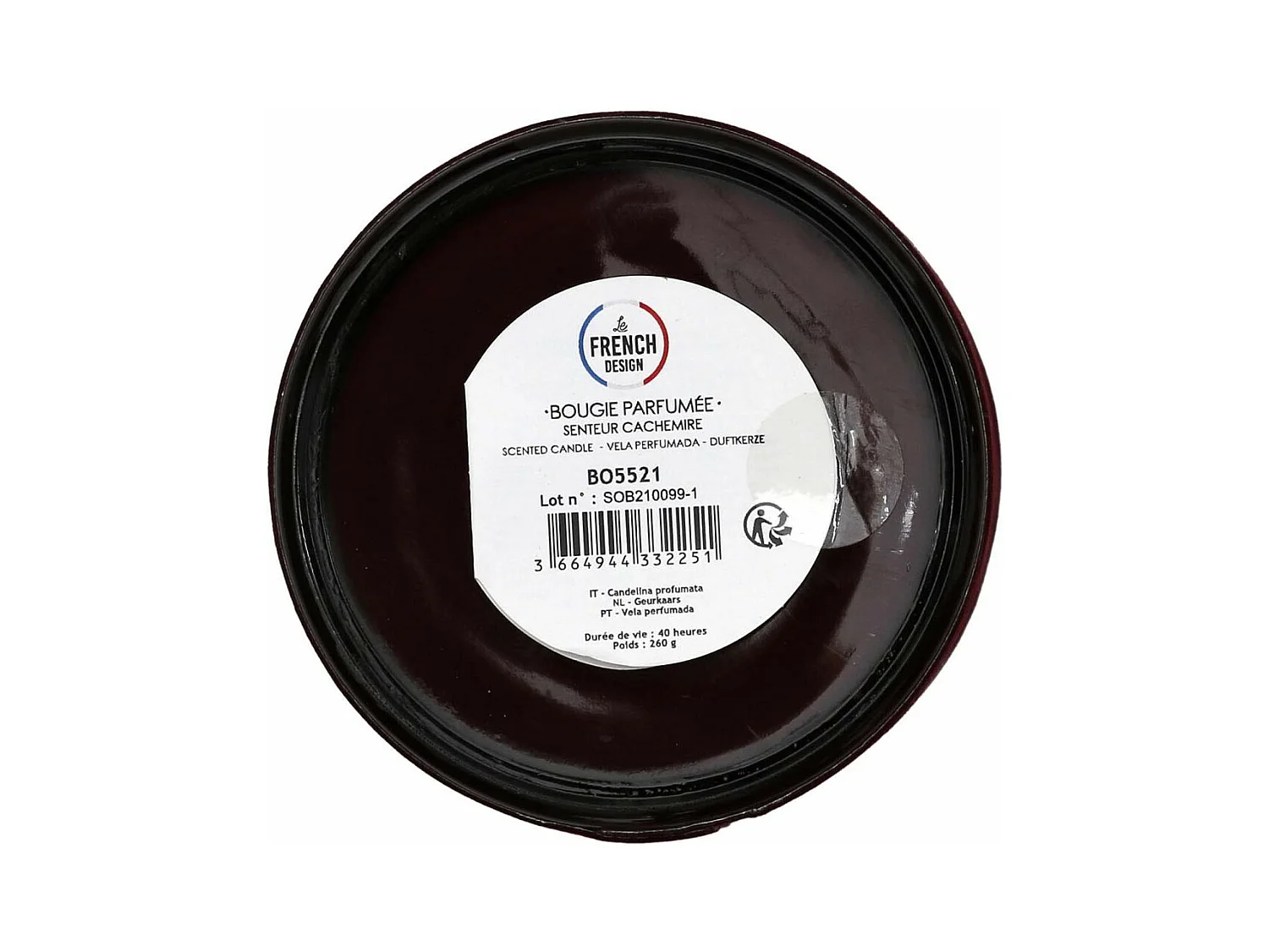 Vela perfumada 10 x 12,5 cm Terciopelo (Juego de 2)