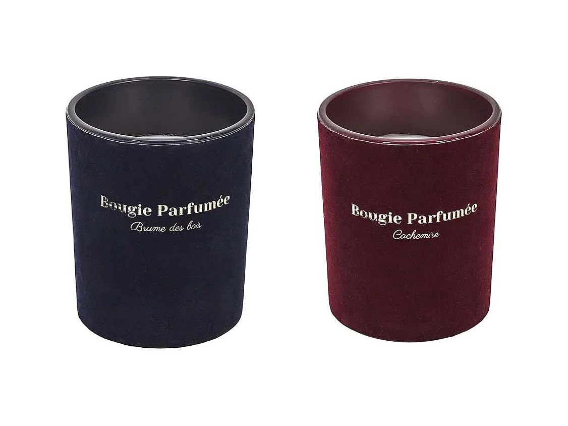Candela profumata 10 x 12,5 cm Velvet (Set di 2)