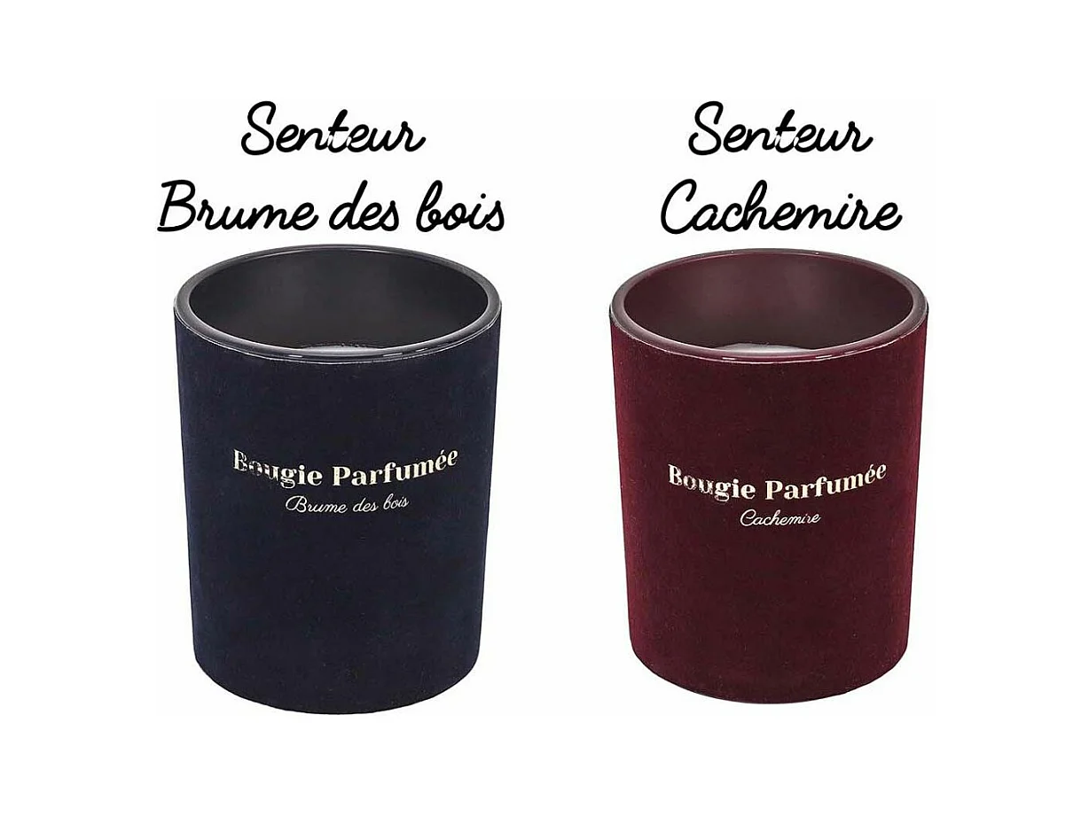 Candela profumata 10 x 12,5 cm Velvet (Set di 2)