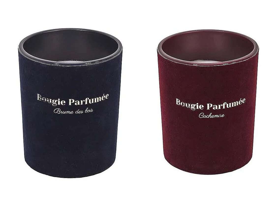 Candela profumata 10 x 12,5 cm Velvet (Set di 2)