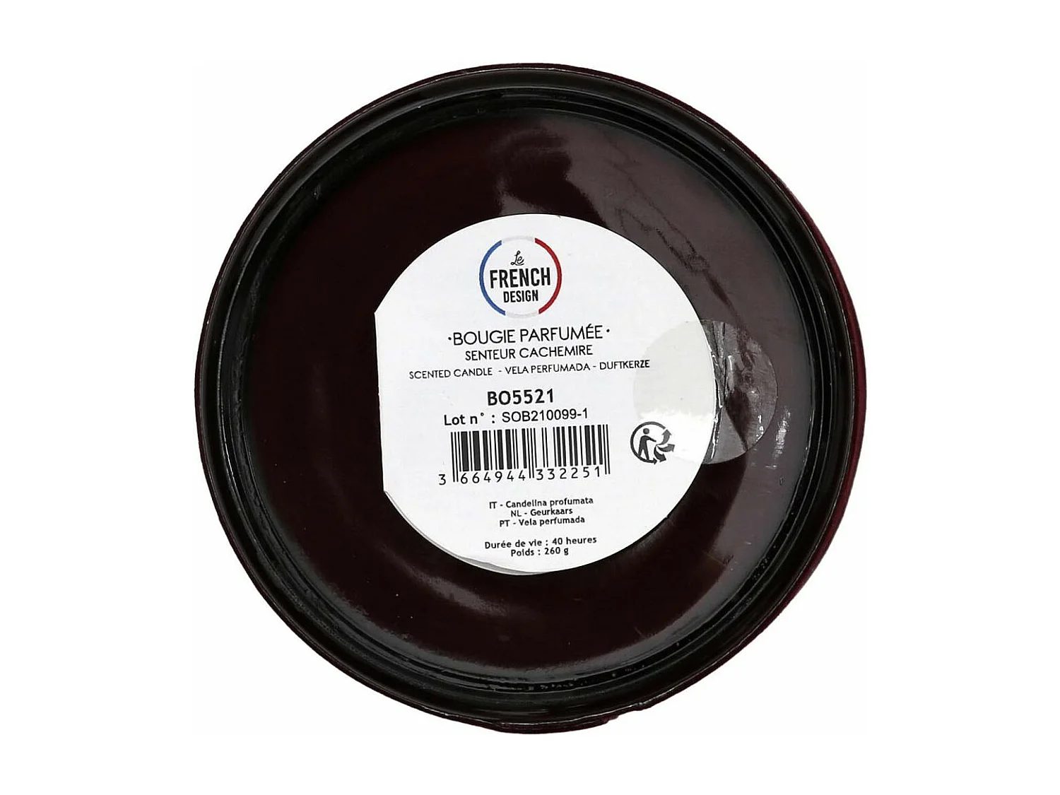 Candela profumata 10 x 12,5 cm Velvet (Set di 2)