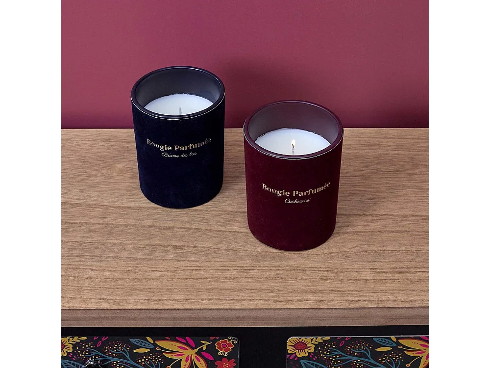 Vela perfumada 10 x 12,5 cm Terciopelo (Juego de 2)