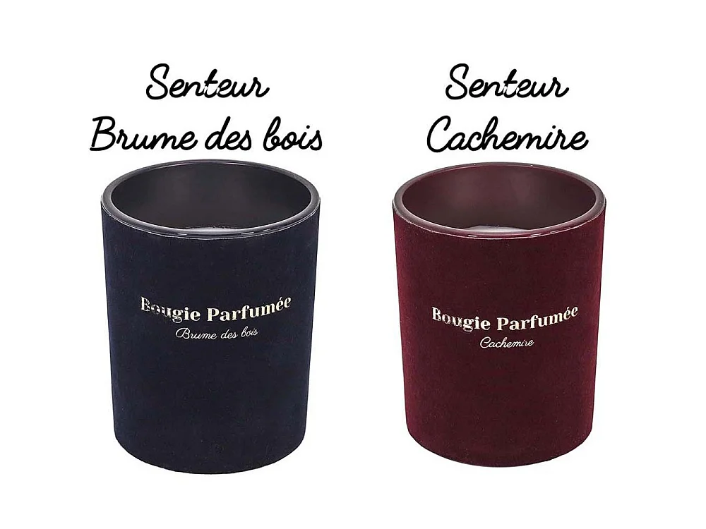 Vela perfumada 10 x 12,5 cm Terciopelo (Juego de 2)
