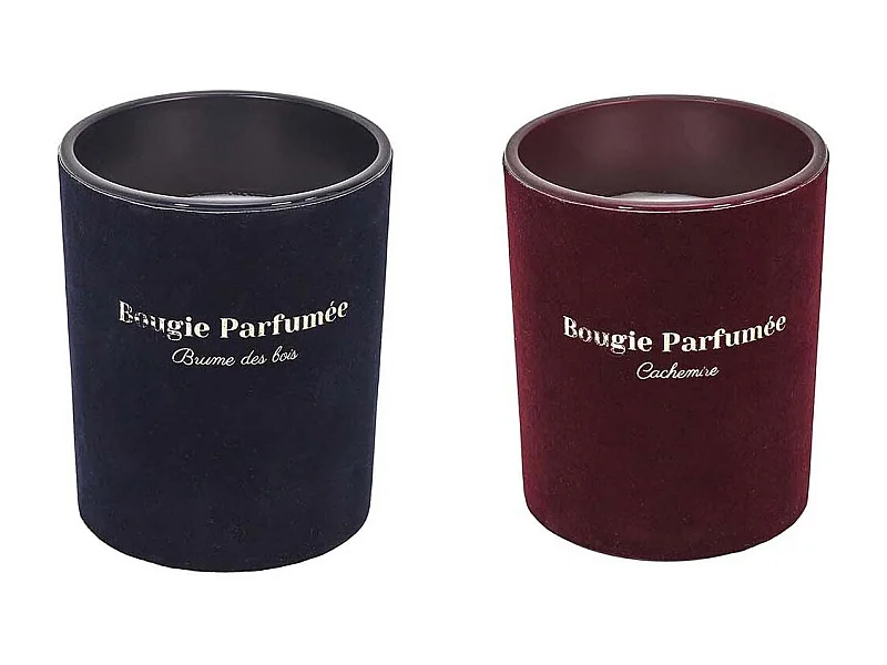 Candela profumata 10 x 12,5 cm Velvet (Set di 2)