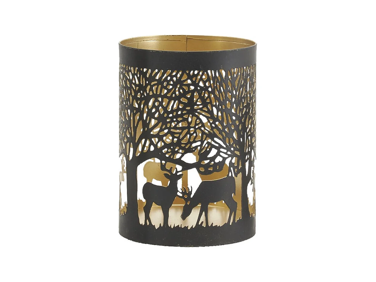 Photophores en métal Cerfs (Lot de 3)