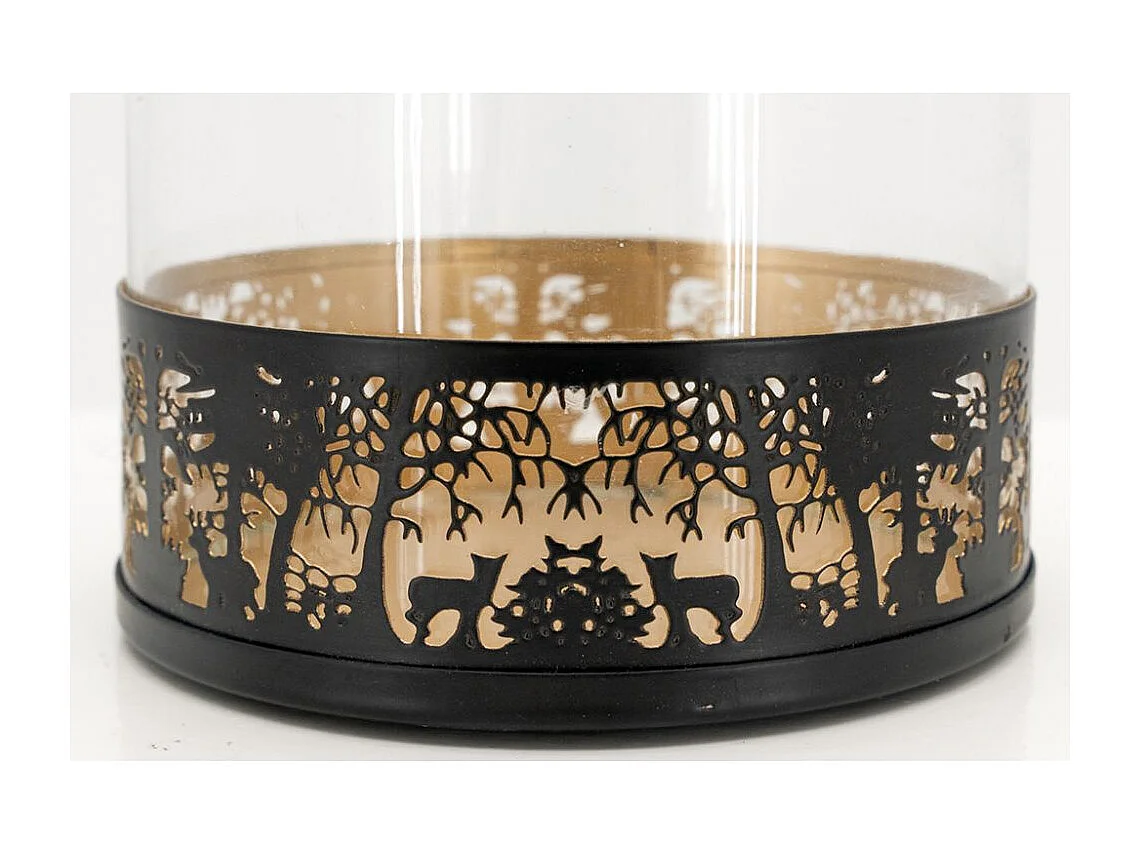 Photophore en métal et verre Fôret