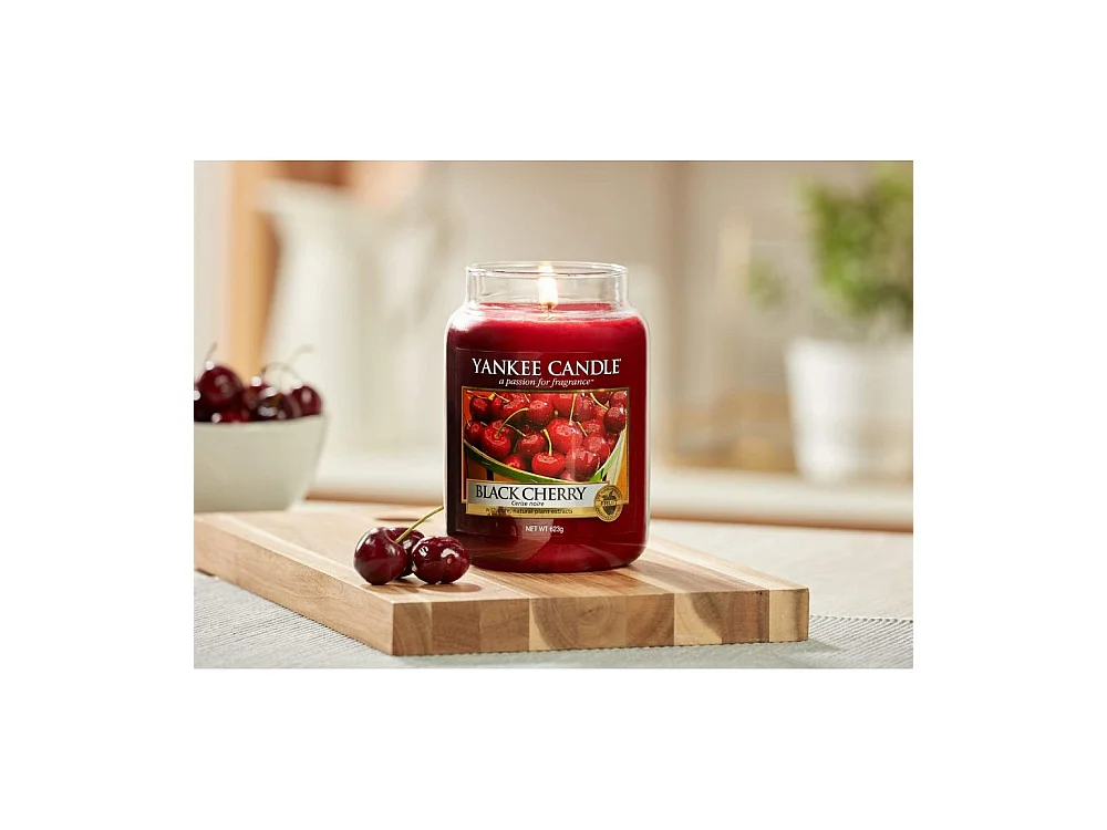 Vela en tarro de cristal con aroma a guinda Modelo pequeño