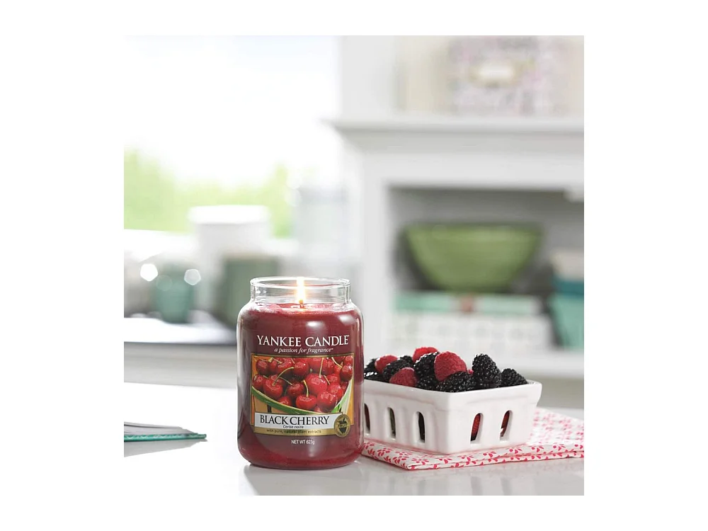 Vela en tarro de cristal con aroma a guinda Modelo pequeño