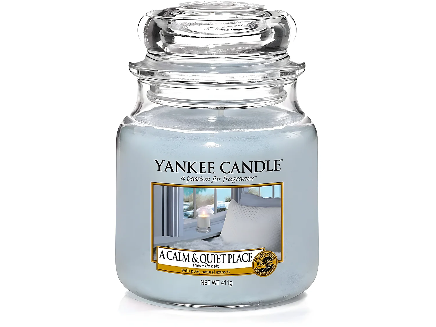 Barattolo per candele in vetro con profumo haven of peace Modello medio