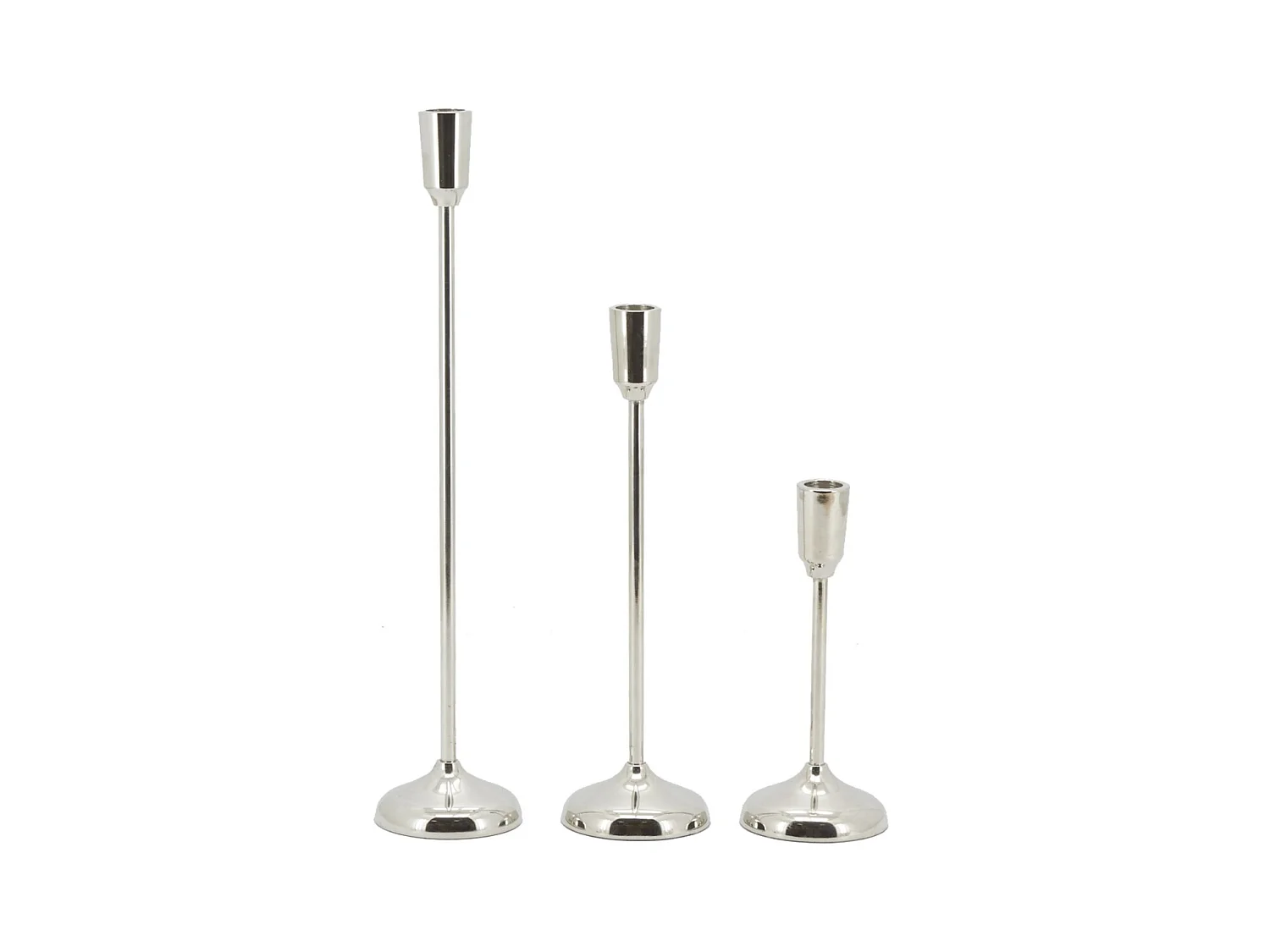 Hauts bougeoirs en aluminium (Lot de 3)