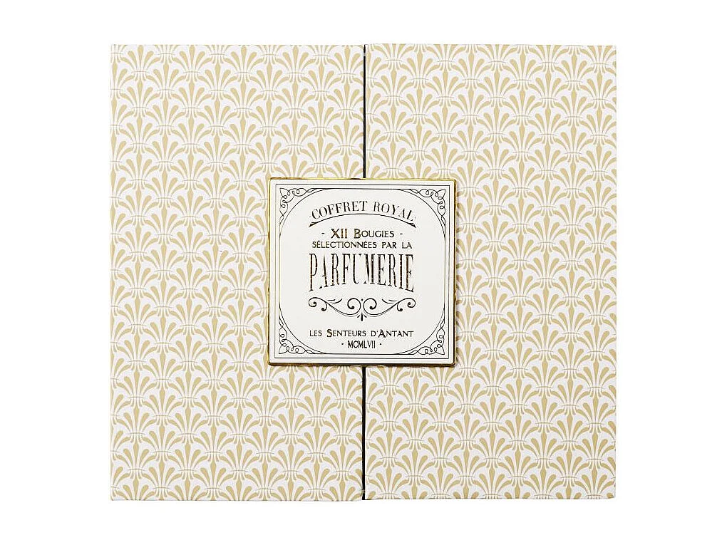 Coffret 12 Bougies Parfumées "Parfumerie" 30g Beige