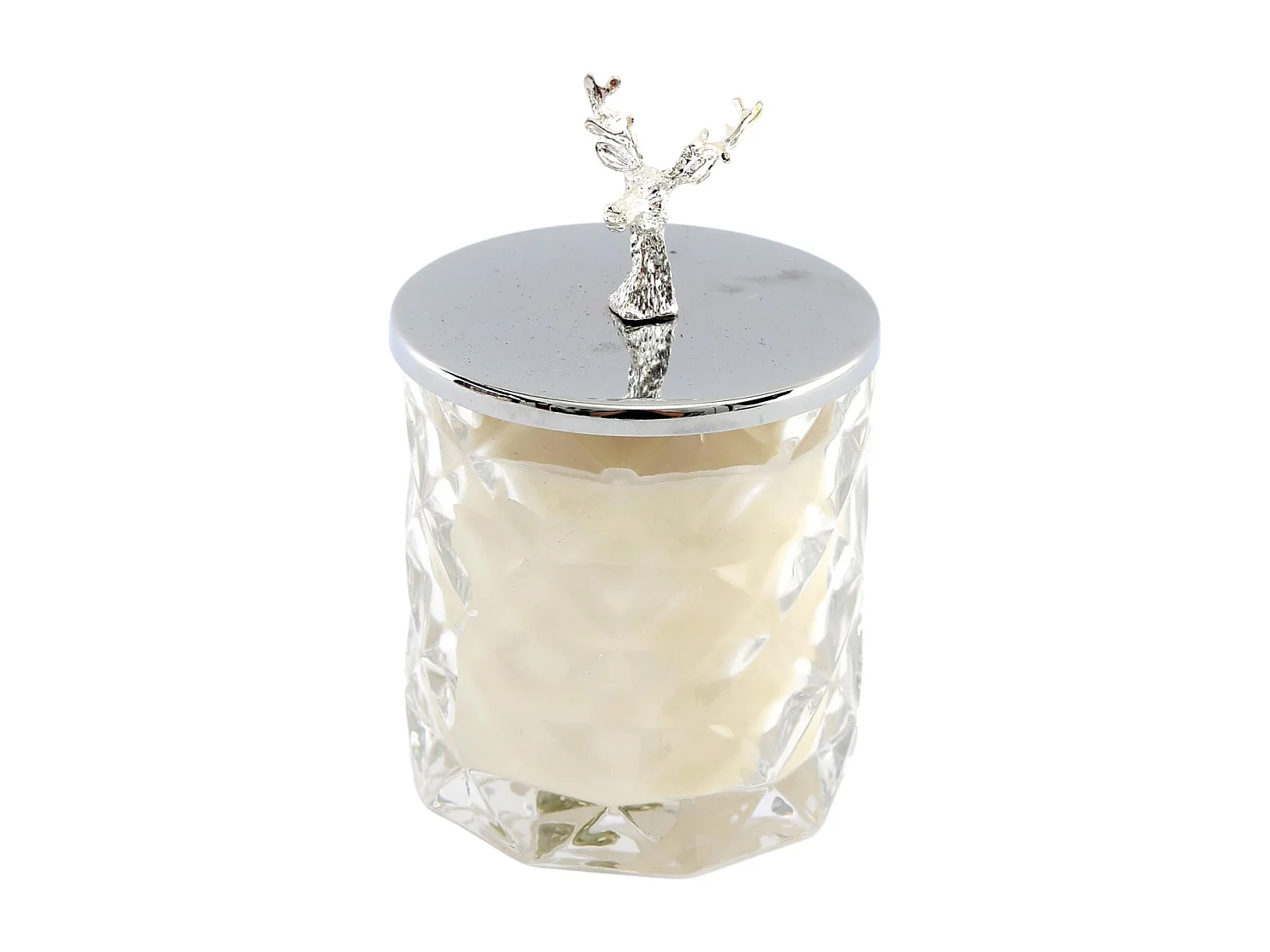 Bougie dans pot avec couvercle Renne 12 x 8 cm