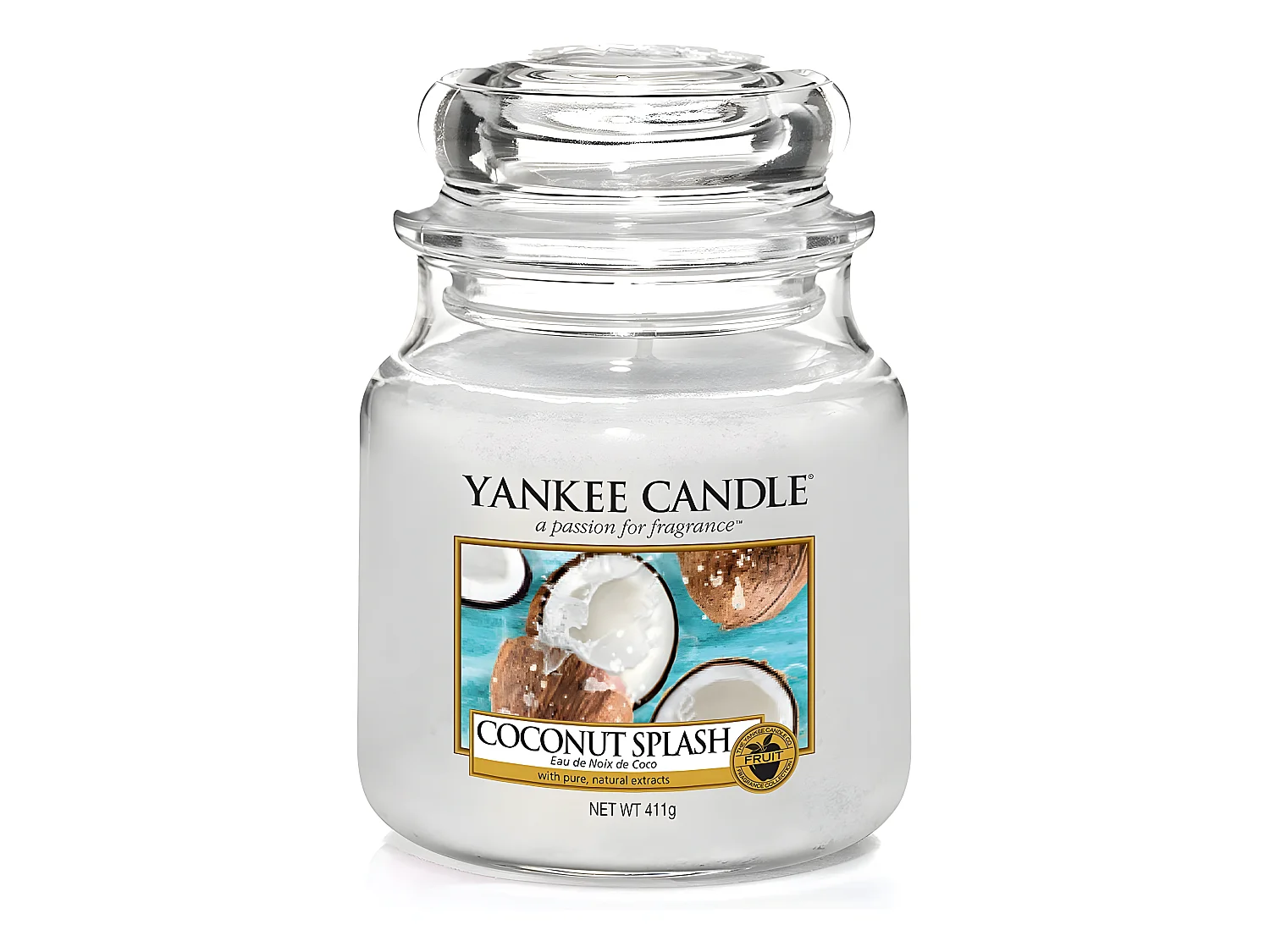 Bougie jarre en verre senteur  eau de coco Moyen modèle