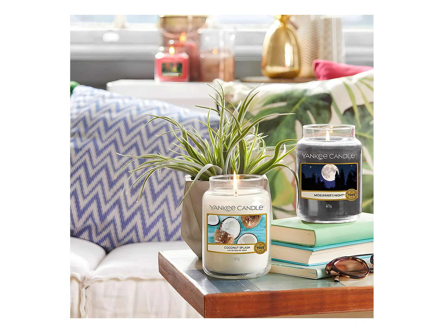 Bougie jarre en verre senteur  eau de coco Moyen modèle