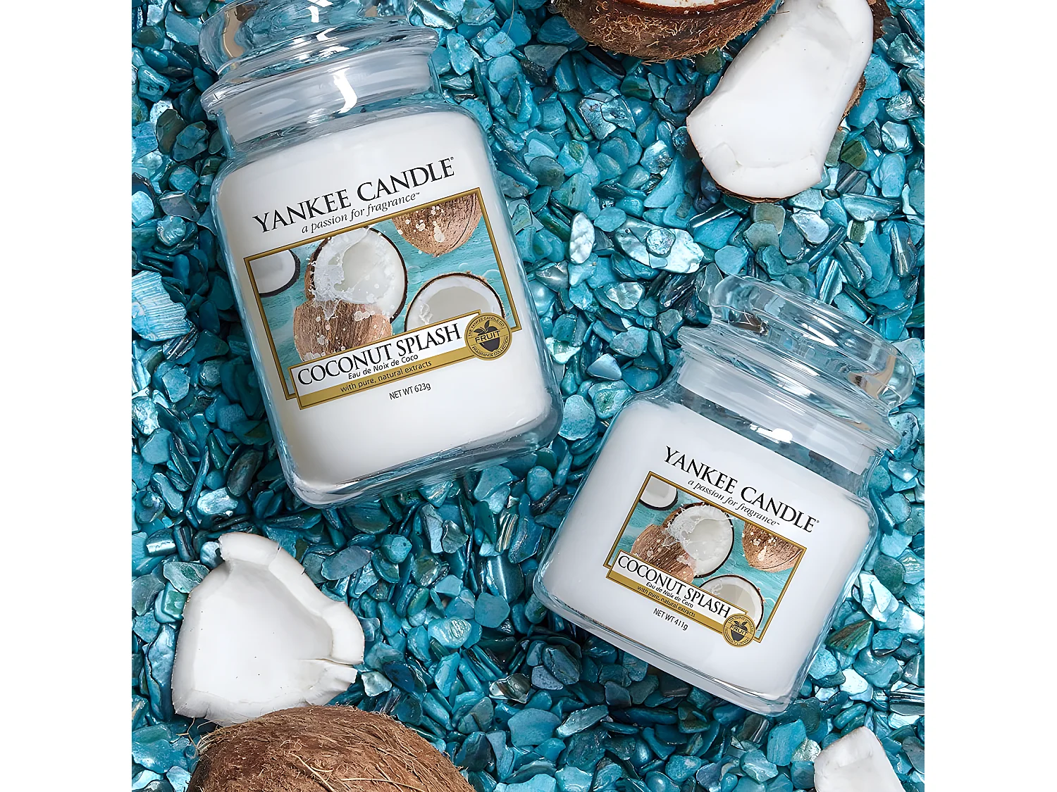 Duftkerze Kokoswasser im Glas mit Deckel