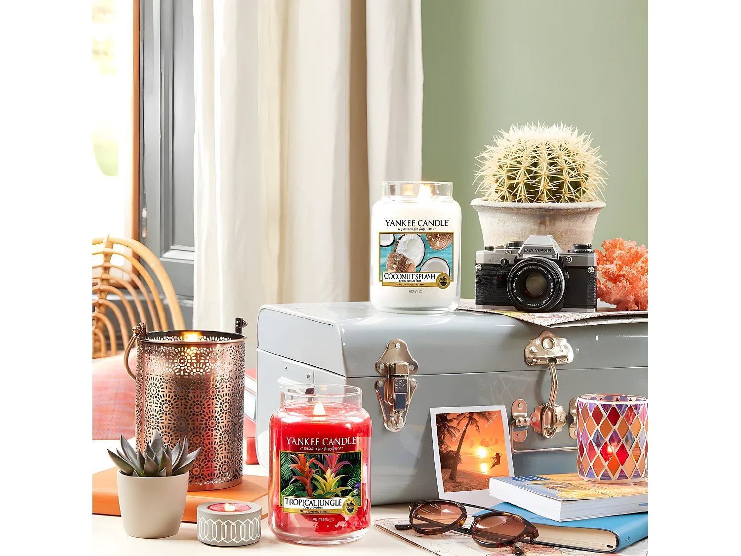 Duftkerze Kokoswasser im Glas mit Deckel