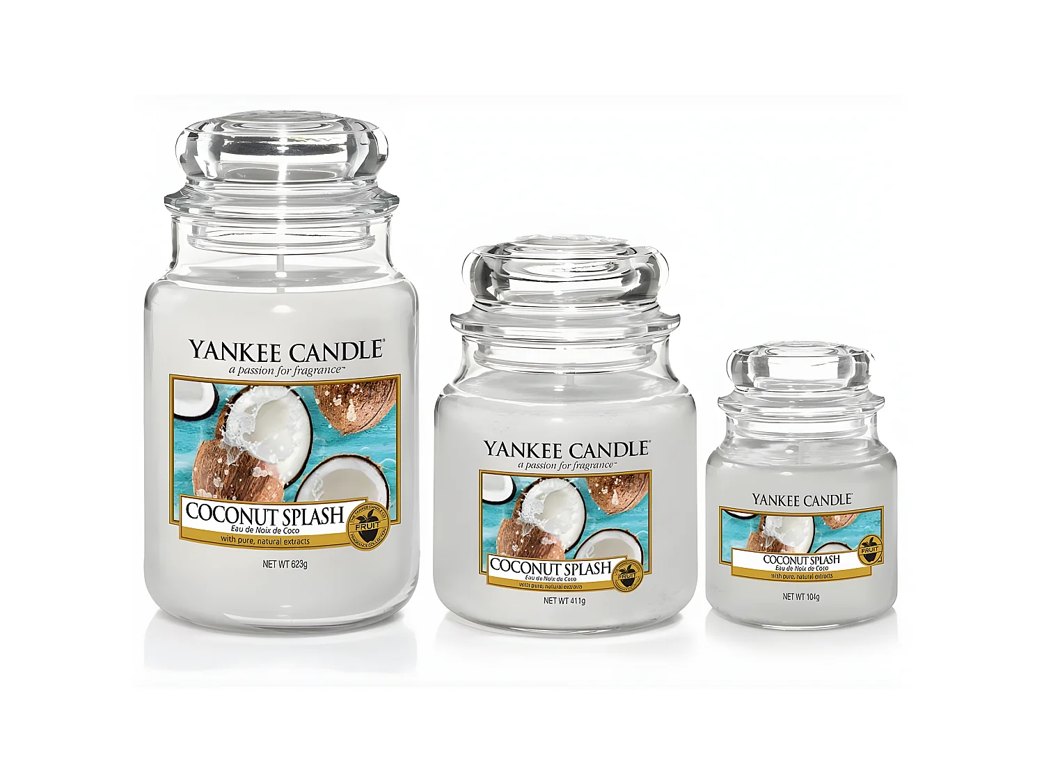 Duftkerze Kokoswasser im Glas mit Deckel