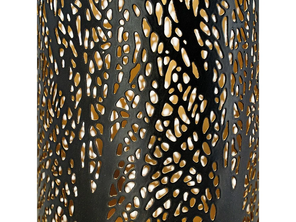 Rollenförmiges schwarzes und goldfarbenes Windlicht (4er-Pack)