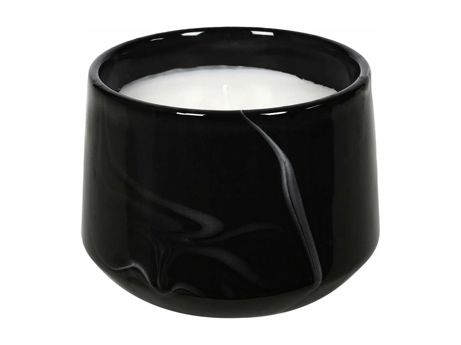 Bougie parfumée pot en dolomite effet marbre (Lot de 2) 8 x 11 cm