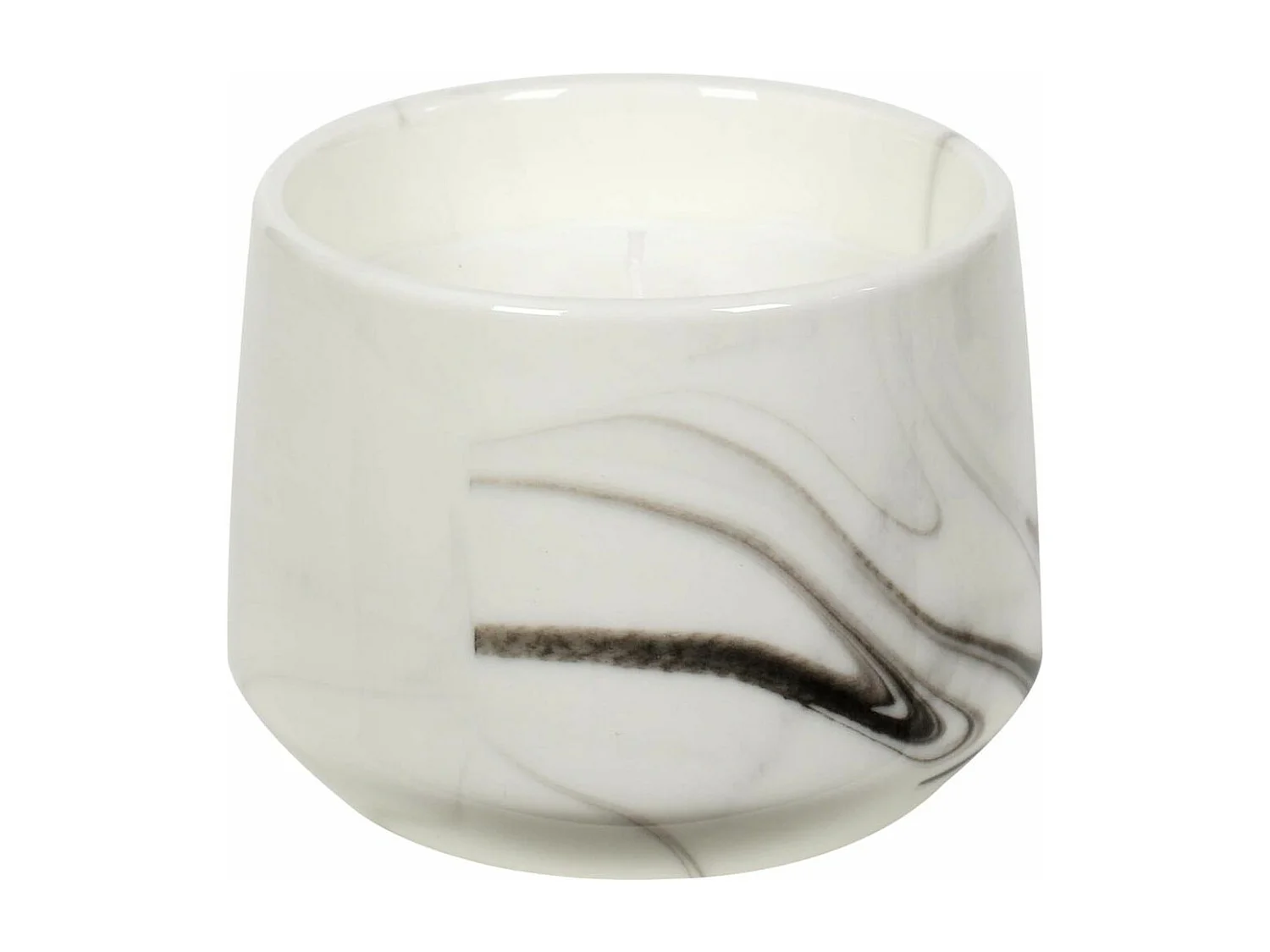 Bougie parfumée pot en dolomite effet marbre (Lot de 2) 8 x 11 cm