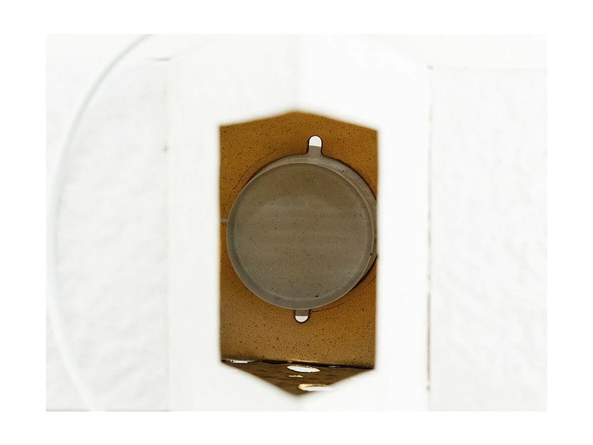 Lanterne étoile métal blanc