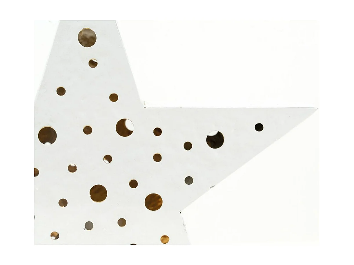 Lanterne étoile métal blanc