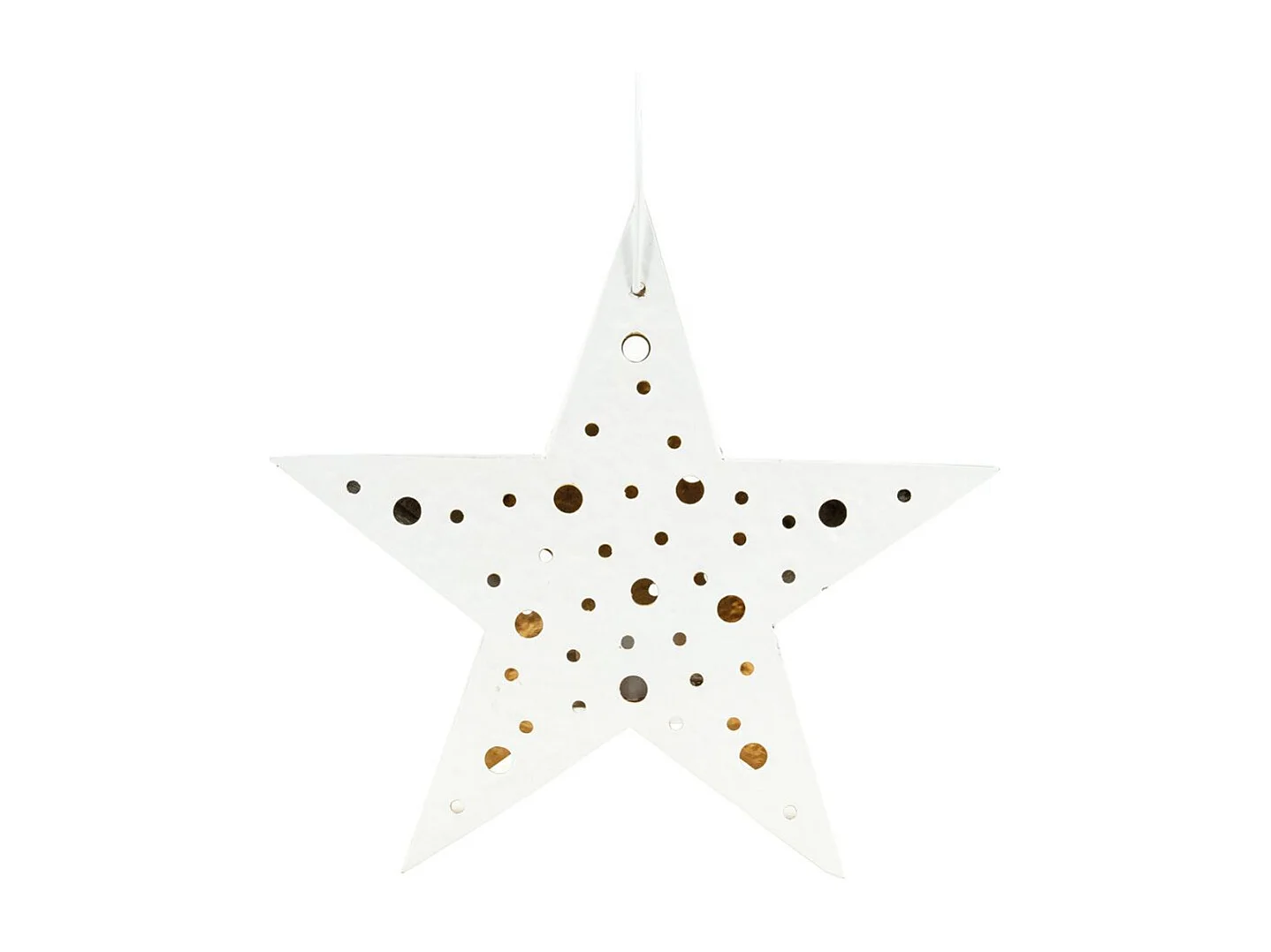 Lanterne étoile métal blanc