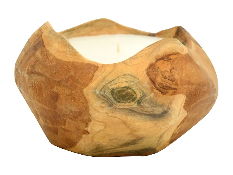 Kerze aus Naturteakholz
