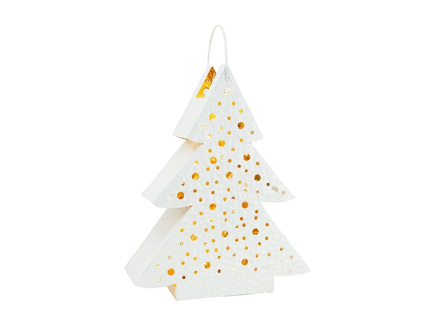 Lanterne en métal laqué Sapin