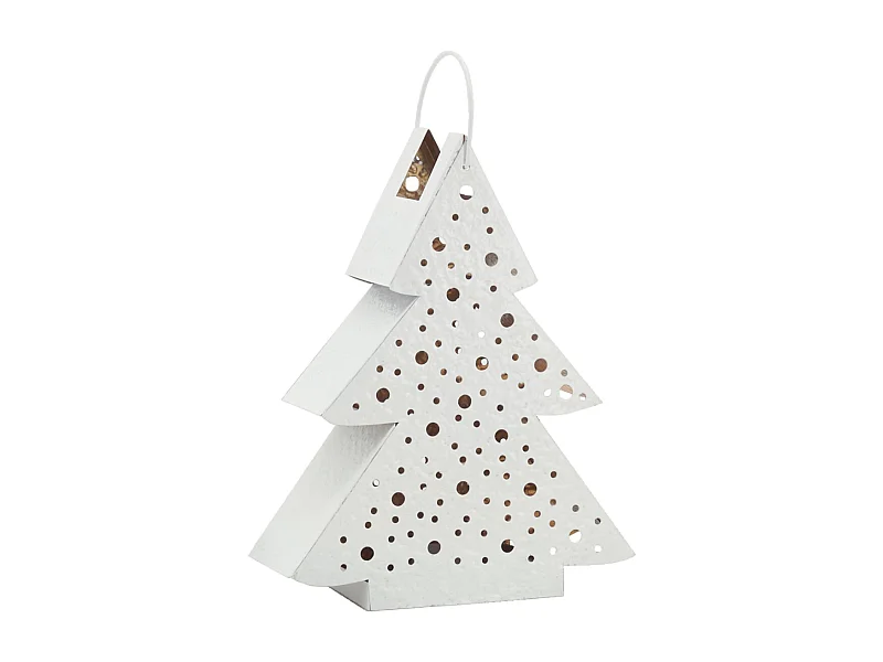 Lanterne en métal laqué Sapin