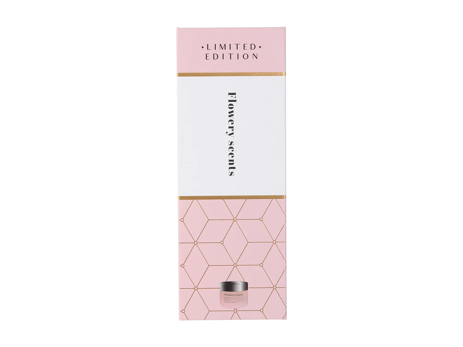 Bougie Parfumee Pot X2 Coffret Beauty Candle Rose, Blanc