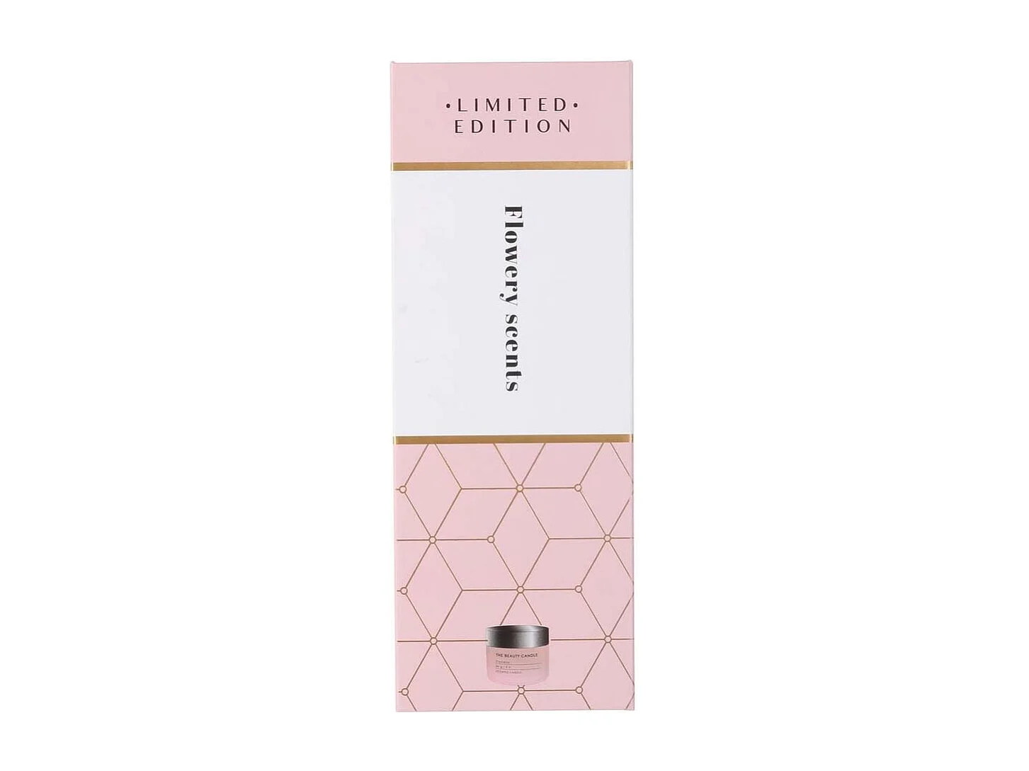 Bougie Parfumee Pot X2 Coffret Beauty Candle Rose, Blanc