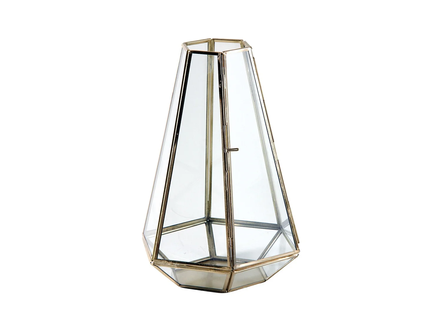 Photophore en verre et laiton