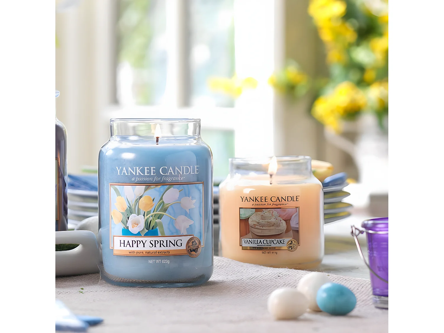 Candela in vetro al profumo di torta alla vaniglia Modello medio