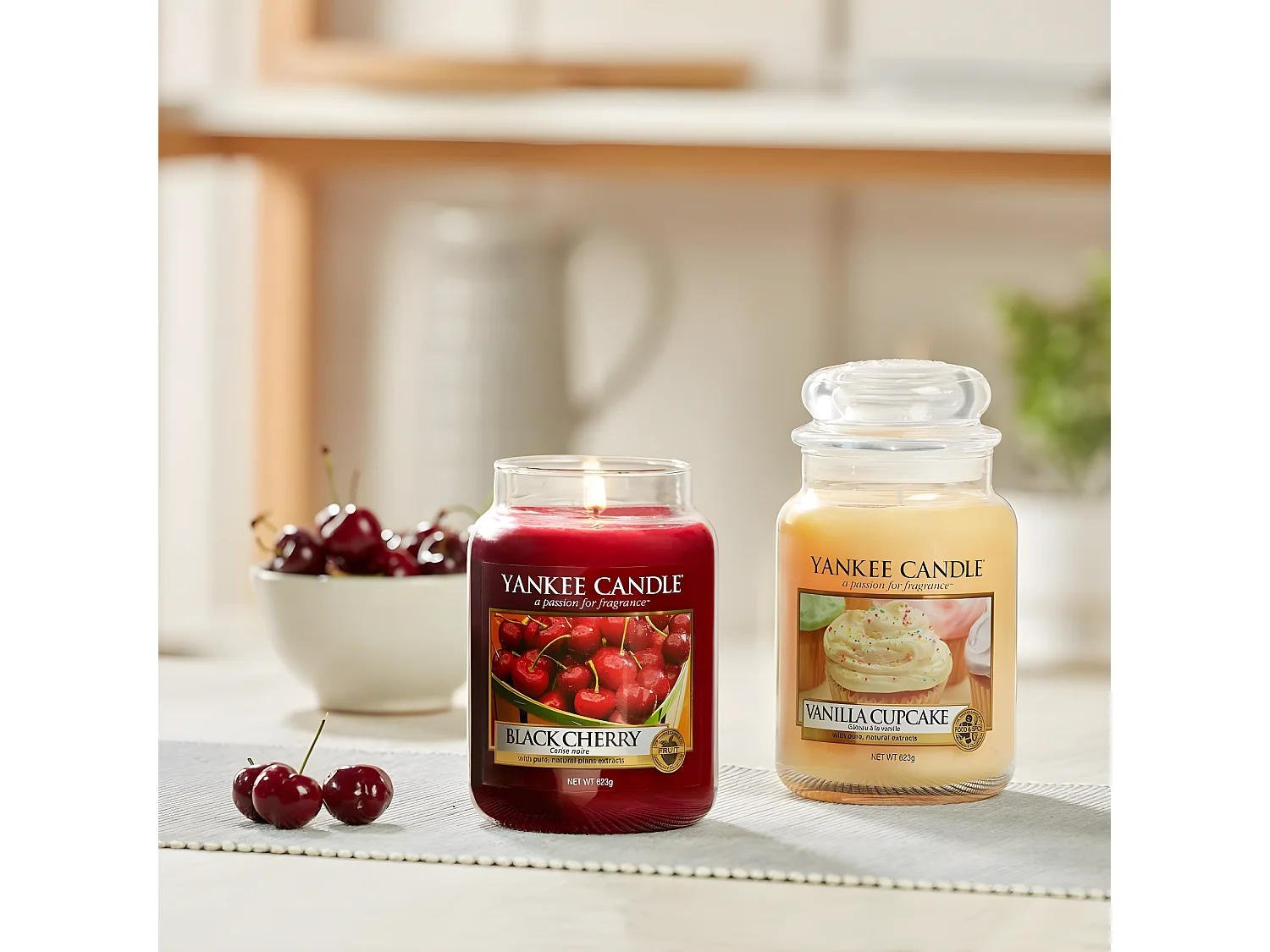 Candela in vetro al profumo di torta alla vaniglia Modello medio