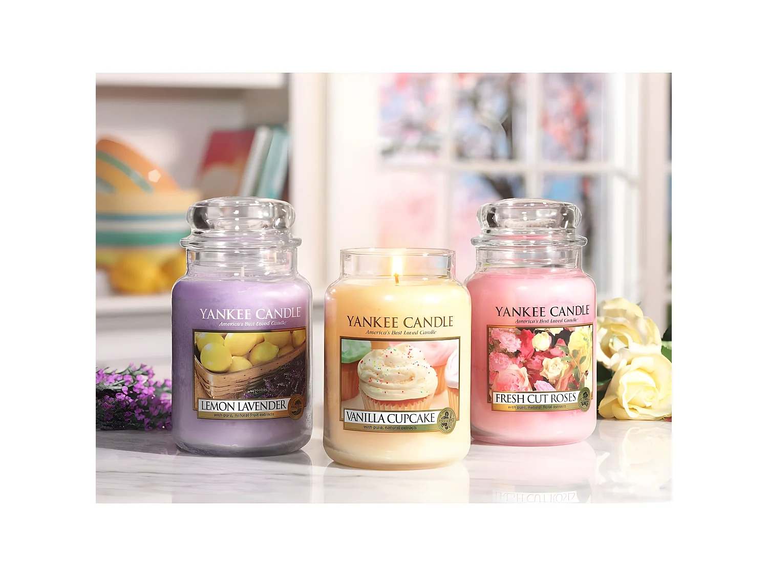 Candela in vetro al profumo di torta alla vaniglia Modello medio