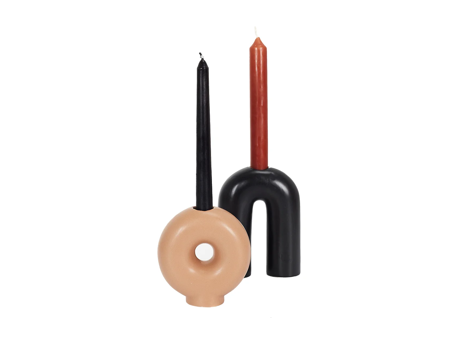 Bougeoir Rond Beige Beige