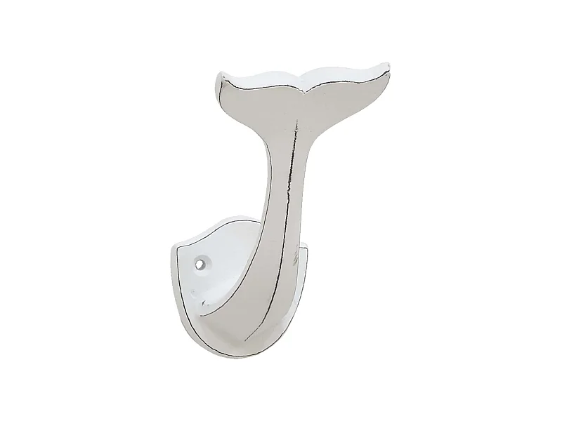 Patère en métal Queue de baleine 7 x 5 x 12.5 cm