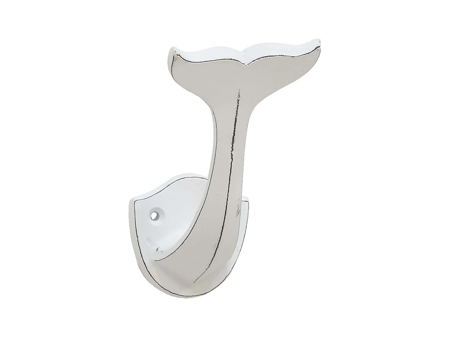 Patère en métal Queue de baleine 7 x 5 x 12.5 cm