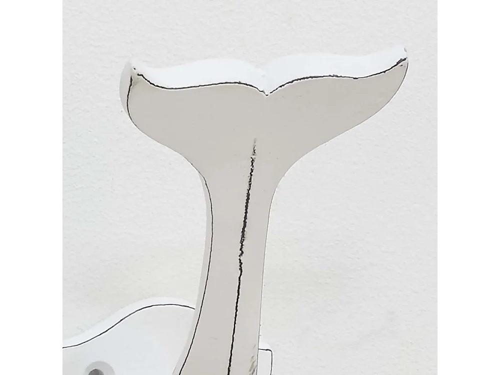 Patère en métal Queue de baleine 7 x 5 x 12.5 cm