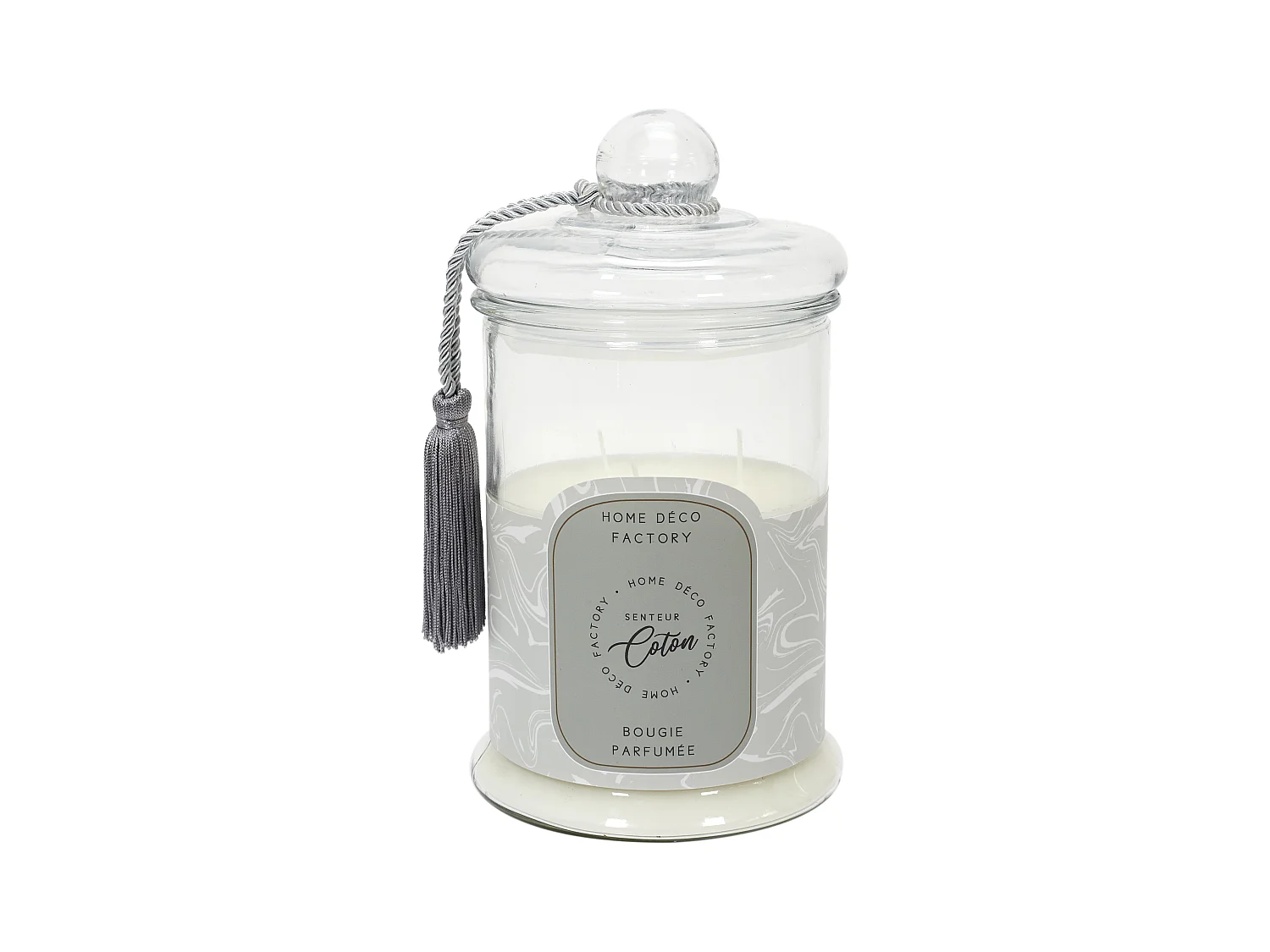 Bougie Parfumee Bonbonniere Grise H29cm Gris