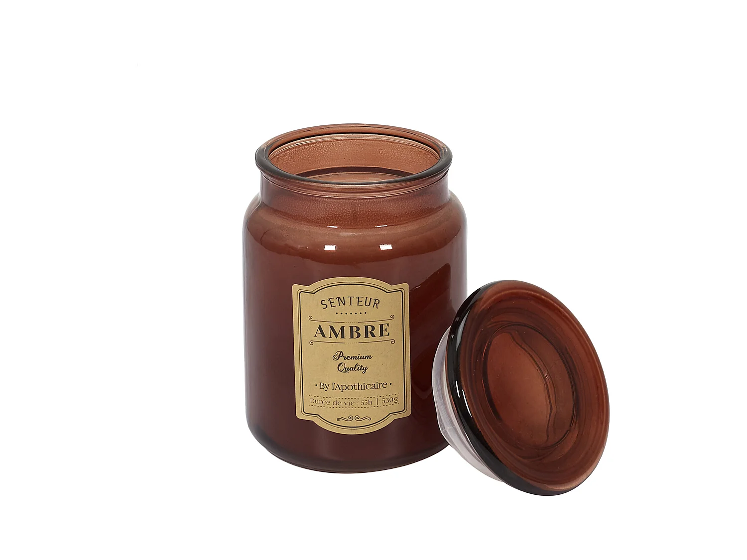 Bougie Parfumee Verre Apothicaire X3 Coffret Gris, Rouge, Blanc, Marron